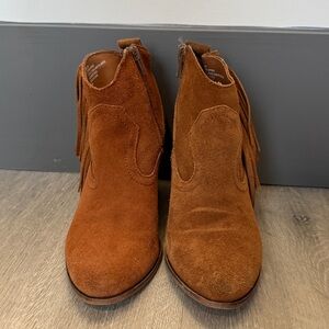 Steve Madden Tan Suede Ankle Booties, GUC, Size 8
